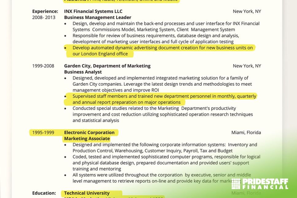 Accounting & Finance Resume Buzz Words